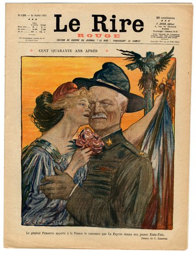 Le Lire rouge "の表紙、カラフルな風刺画 作： Charles Leandre
