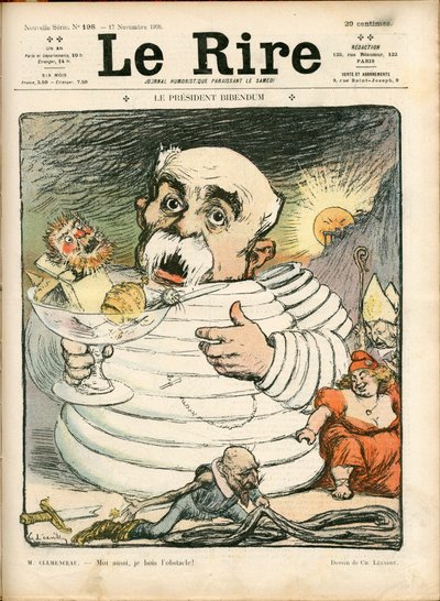 The Laughter」198号の表紙、Satirique en Couleurs 作： Charles Leandre