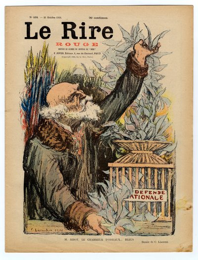 赤い笑い "の表紙、色で風刺する 作： Charles Leandre
