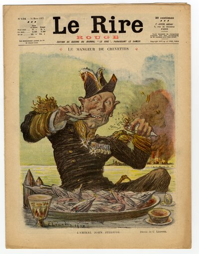 カラーで風刺を効かせた「The Red Laughter」の表紙 作： Charles Leandre