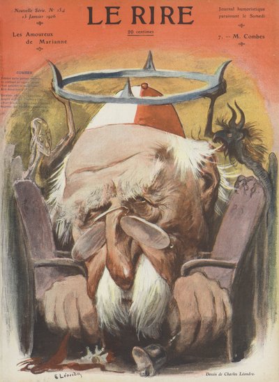 フランスの政治家、エミール・コームズ。ル・リールのイラスト 作： Charles Leandre