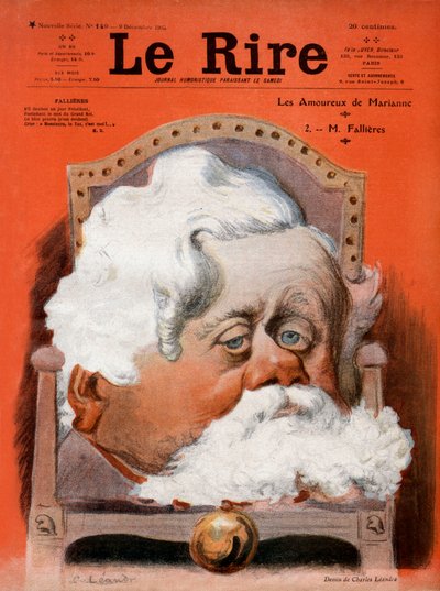 フランスの風刺紙「Le Rire」の一面 12月9日 作： Charles Leandre
