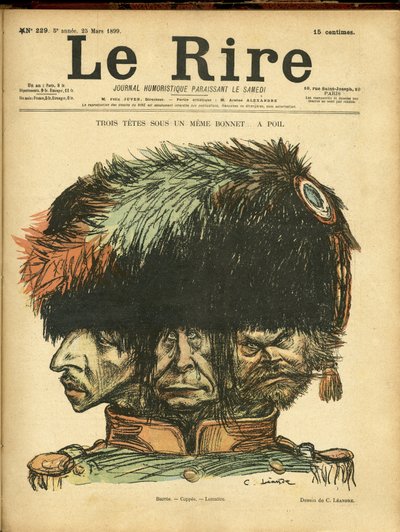 Le Rire」の表紙に描かれたシャルル・レアンドル（1862-1934）のイラスト 作： Charles Leandre