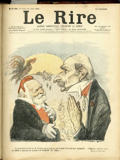 Le Rire」の表紙に描かれたシャルル・レアンドル（1862-1934）のイラスト 作： Charles Leandre