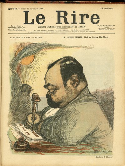 Le Rire」の表紙に描かれたシャルル・レアンドル（1862-1934）のイラスト 作： Charles Leandre