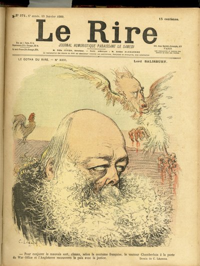 Le Rire」の表紙に描かれたシャルル・レアンドル（1862-1934）のイラスト 作： Charles Leandre
