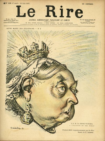Le Rire」の表紙に描かれたシャルル・レアンドル（1862-1934）のイラスト 作： Charles Leandre