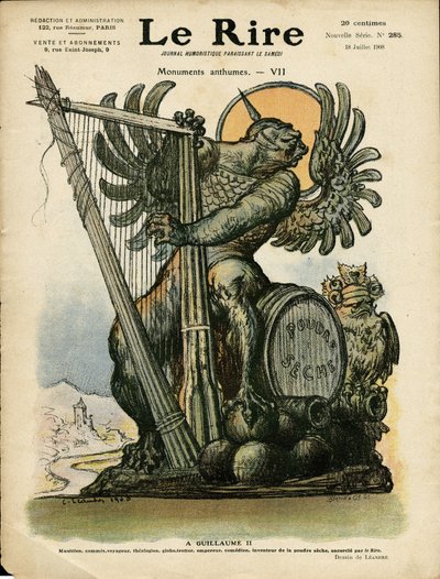 Le Rire」の表紙に描かれたシャルル・レアンドル（1862-1934）のイラスト 作： Charles Leandre