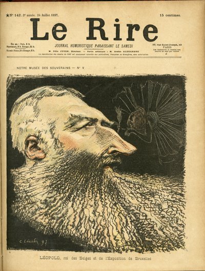 Le Rire」の表紙に描かれたシャルル・レアンドル（1862-1934）のイラスト 作： Charles Leandre