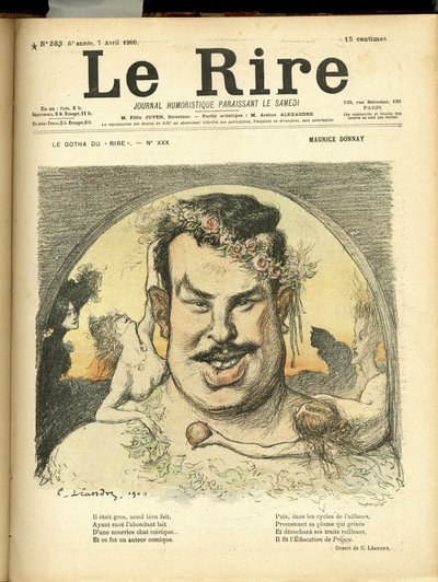 Le Rire」の表紙に描かれたシャルル・レアンドル（1862-1934）のイラスト 作： Charles Leandre