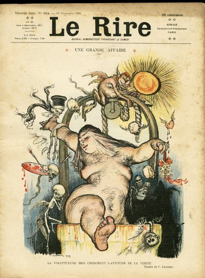 Le Rire」の表紙に描かれたシャルル・レアンドル（1862-1934）のイラスト 作： Charles Leandre
