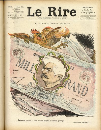 Le Rire」の表紙に描かれたシャルル・レアンドル（1862-1934）のイラスト 作： Charles Leandre