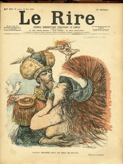 Le Rire」の表紙に描かれたシャルル・レアンドル（1862-1934）のイラスト 作： Charles Leandre