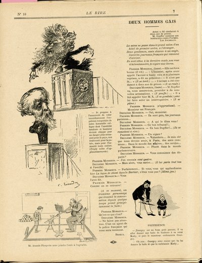 Le Rire』に掲載されたシャルル・レアンドル（1862-1934）のイラスト 作： Charles Leandre
