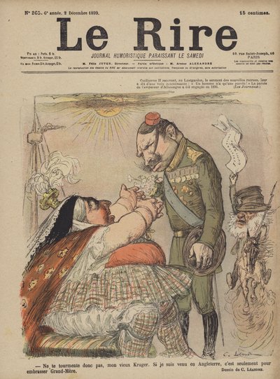 カイザーヴィルヘルム2世とビクトリア女王、ルリールのイラスト 作： Charles Leandre