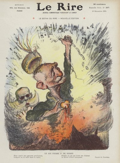 セルビアのピーター1世。ル・リールのイラスト 作： Charles Leandre