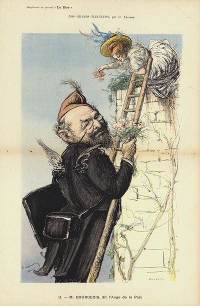 レオンブルジョワ、フランスの政治家、ルリールのイラスト 作： Charles Leandre