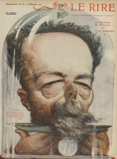 ポール・ドゥーマー、フランスの政治家。ル・リールのイラスト 作： Charles Leandre