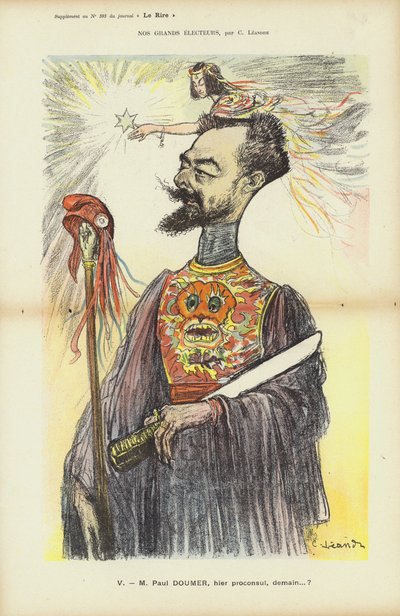 ポール・ドゥマー、フランスの政治家、ル・リールのイラスト 作： Charles Leandre