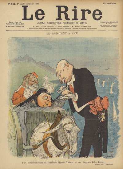 フェリックスフォール大統領とビクトリア女王、ルリールのイラスト 作： Charles Leandre