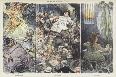 詐欺師テレーズ・ハンバートの生涯。ル・リールのイラスト 作： Charles Leandre