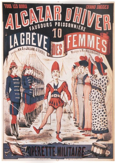 A.ドヴィルビコによるオペレッタラグレーヴデフェムスのポスター、1879〜1880年 作： Charles Levy