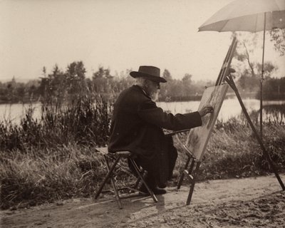 画家レルミットレオン（1844-1925）は、1914年から1915年にかけて、彼の所有地からさほど離れていないマルヌのサイドバンクで働いていました。 作： Charles Lhermitte