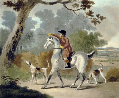 プッシュ・ヒム・トム・ボーイ」（『パイトリー・ハント』より、F.ジュークス（1745-1812）の刻印入り 作： Charles Lorraine (after) Smith