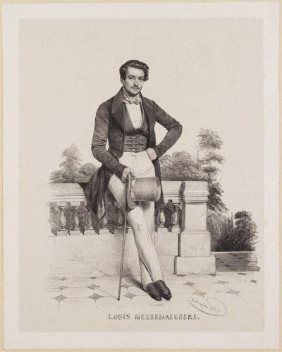 作曲家ルイ・メセマッカーズの肖像 1809-1889 , 1837. 作： Charles Louis Baugniet
