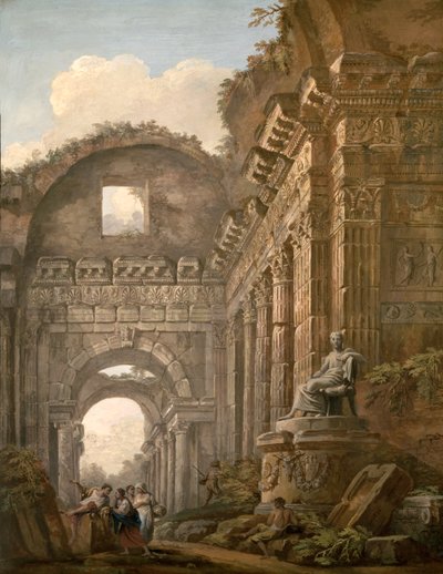 建築遺跡 作： Charles Louis Clerisseau