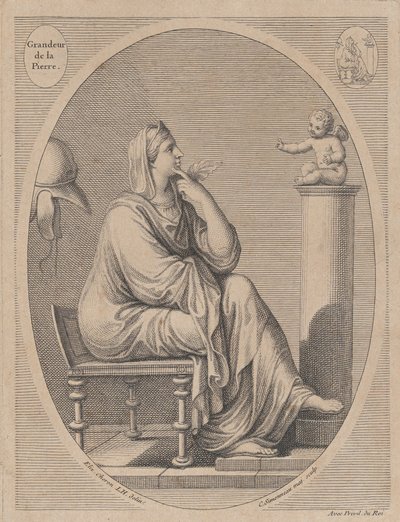 ElizにちなんでGrandeur de la pierre。 シェロン、1665-1728。 作： Charles Louis Simonneau