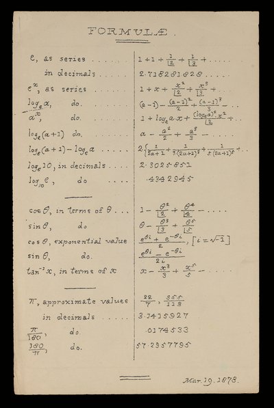 フォーミュラ、オックスフォード 作： Charles Lutwidge Dodgson