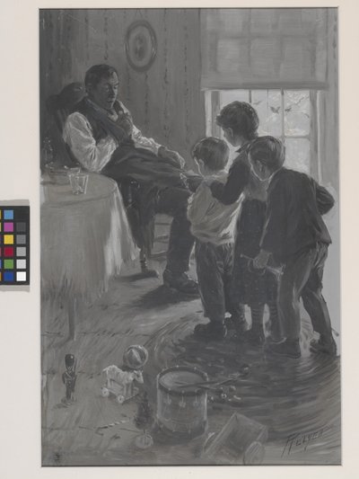 ジェームズ・ウィットコム・ライリーの「欠陥のあるサンタクロース」の口絵 作： Charles M. Relyea