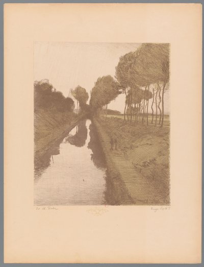 運河沿いの 2 つのウォーカー 風景（シリーズタイトル） Suite des Paysages (シリーズタイトル) 作： Charles Marie Dulac