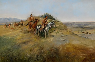 バッファローハント、1891年 作： Charles Marion Russell