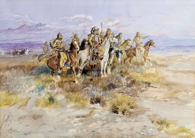 インド偵察党、1897年 作： Charles Marion Russell