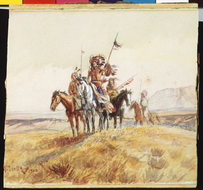 インディアン戦争党、1902 作： Charles Marion Russell