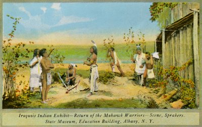 イロコイインディアン展示、アルバニー州立博物館 作： Charles Marion Russell