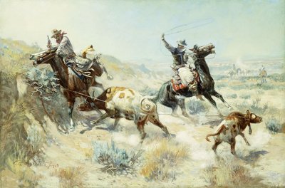 レンジマザー、1908 作： Charles Marion Russell