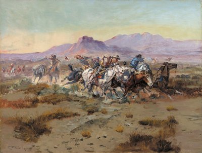 攻撃、1900 作： Charles Marion Russell