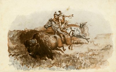 CMラッセルのバッファローハント 作： Charles Marion Russell