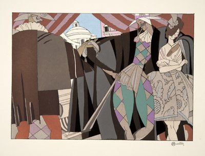 スポーツ＆エンターテイメント、パブからのコメディItalienne。 1914（ステンシルプリント） 作： Charles Martin