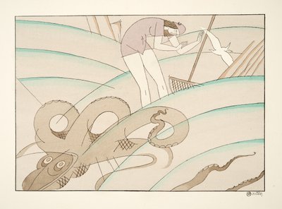 Sports＆Entertainment、pubのLa Pieuvre。 1914（ステンシルプリント） 作： Charles Martin