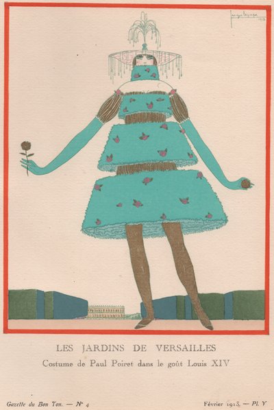 ベルサイユの庭園、1913 年 2 月 (ステンシル プリント) 作： Charles Martin