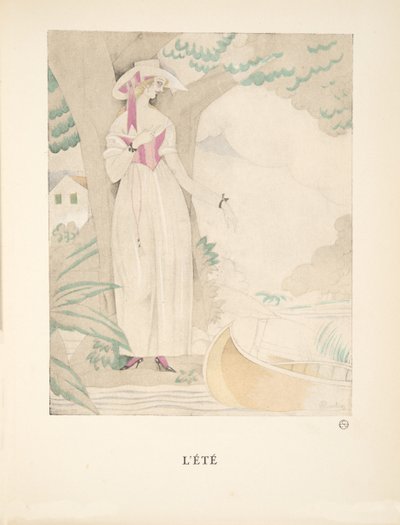 レテ、ファッションプレートのコレクションから、1922年（pochoir print） 作： Charles Martin