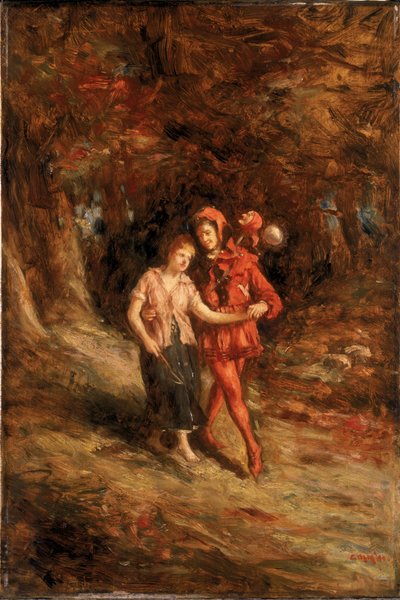 タッチストーンとオードリー、1890 作： Charles Martin Hardie