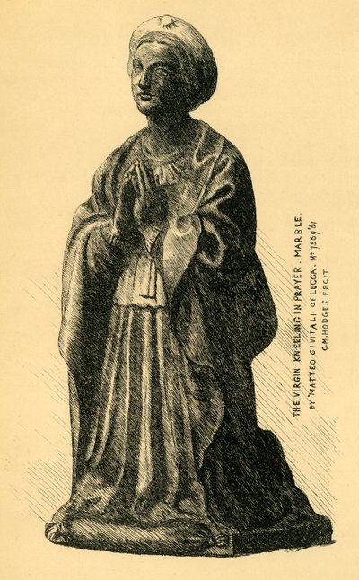 聖母マリアの受胎告知、大理石の像、1519年、1881年。 作： Charles Martin Hodges