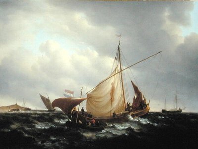 オランダの船が海に出る 作： Charles Martin Powell