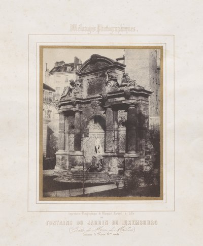 リュクサンブール公園の噴水 (マリー ド メディチの洞窟) 作： Charles Marville