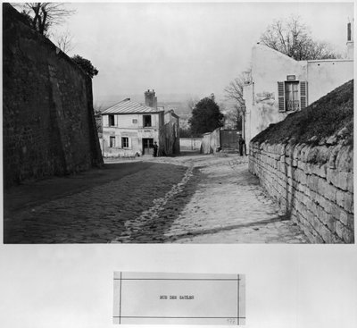 Rue des Saules、パリ、1858-78 作： Charles Marville